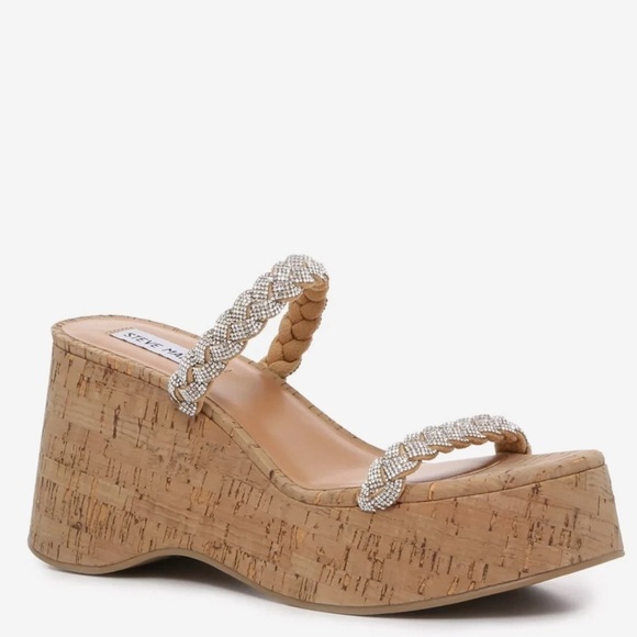 NEW! Steve Madden Silver Metallic Dayna Platform Sandal - Size 9 - Picture 1 of 14
